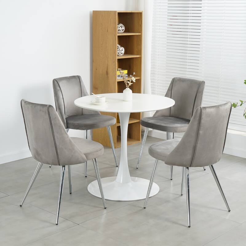 Modern simple velvet dining chair,set of 4