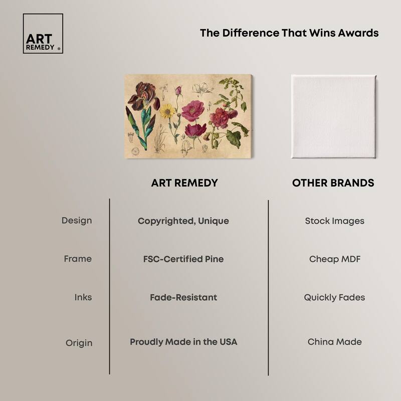 Blossoming Florals Canvas by Art Remedy, Gallery Wrapped