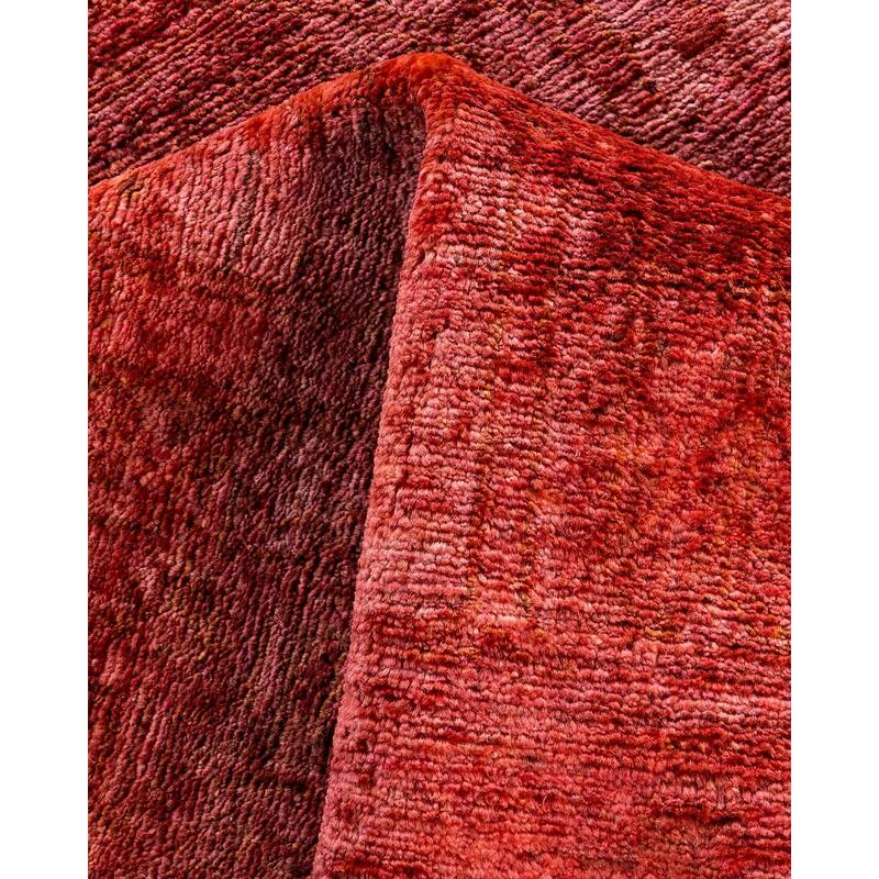 Overdyed, One-of-a-Kind Hand-Knotted Area Rug - Pink - 4' 1" x 6' 0"