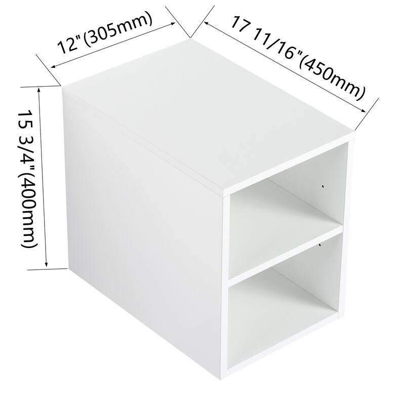 Wooden Wall-Mounted Bathroom Storage Cabinet with Open Shelf, Minimalist Skin Care Cabinet Display Cabinet