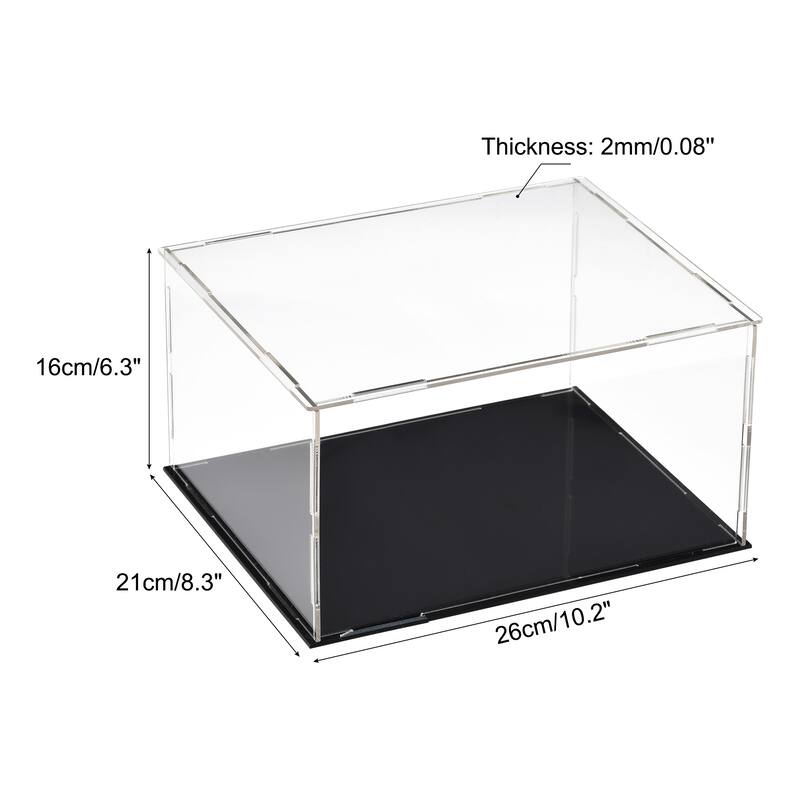 Acrylic Display Case Dustproof Showcase Cube Collectibles Show Box - 9.8x7.9x5.9 inch