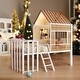 preview thumbnail 1 of 28, House-shaped Design Metal Twin size Loft Bed with Roof, Window, Guardrail and Ladder, Safety & Fun, Maximized Space White