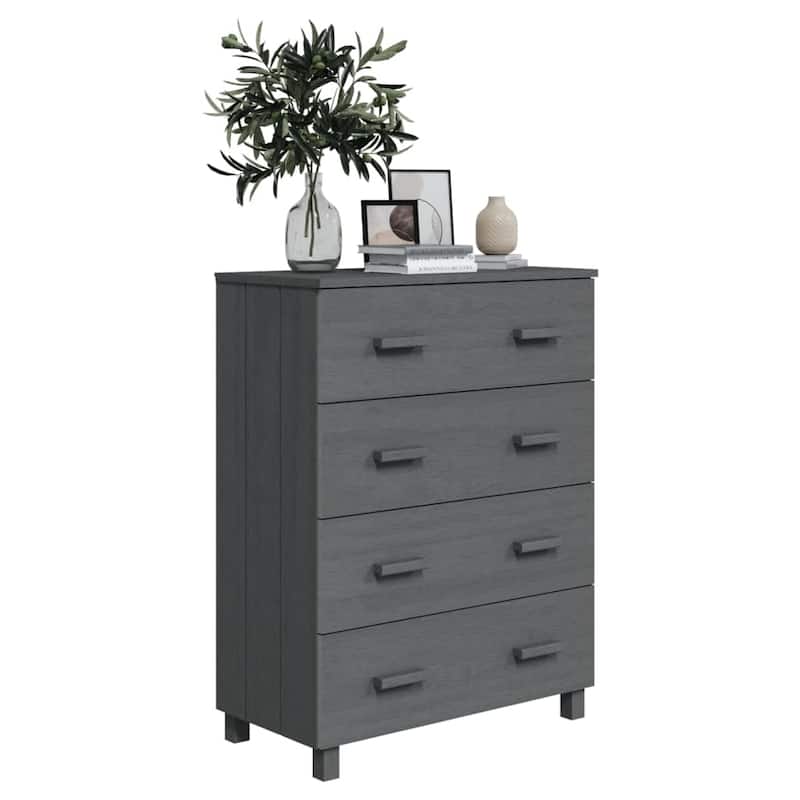 vidaXL Sideboard Buffet Console Cabinet for Kitchen HAMAR Solid Wood Pine - 31.1"x15.7"x40.7"