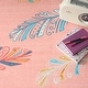 preview thumbnail 8 of 7, Nourison Imagination Indoor only Pink Feathers Graphic Area Rug
