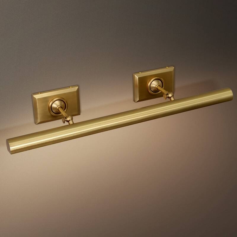 KAYLA Adjustable Gold Picture Wall Sconce - 1-Light, Multiple Sizes (8-30 in.) - 30in. - Gold