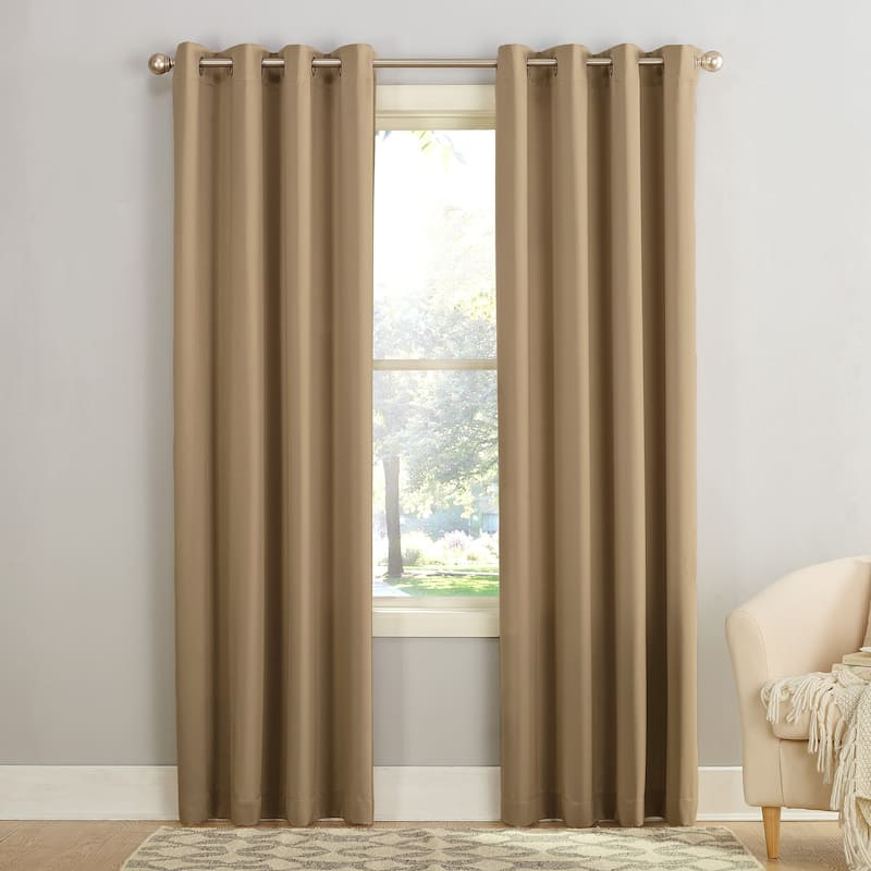 Porch & Den Nantahala Room Darkening Grommet Curtain Panel, Single Panel - 54 x 95 - Taupe