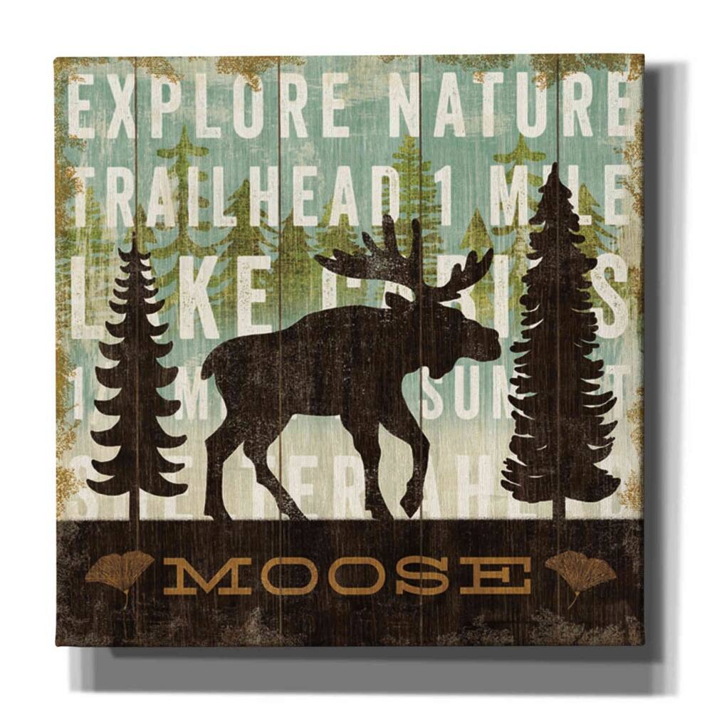 Epic Graffiti 'Simple Living Moose' by Michael Mullan, Canvas Wall Art