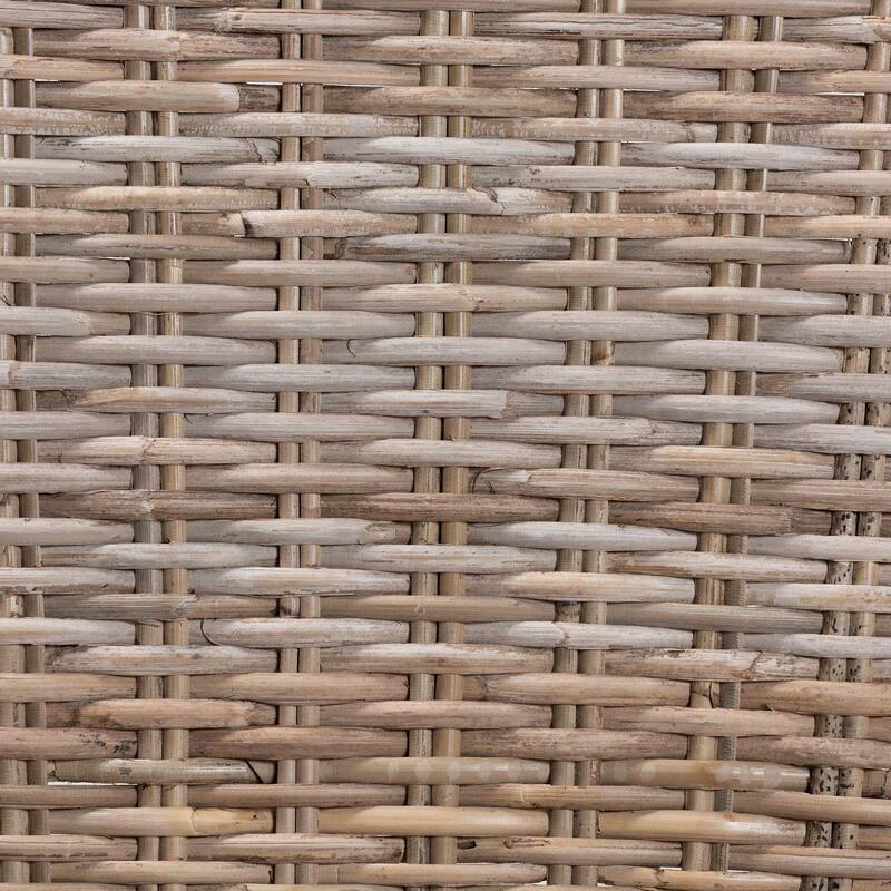 Magy Bohemian Natural Rattan/ Mahogany Wood Dining Chair