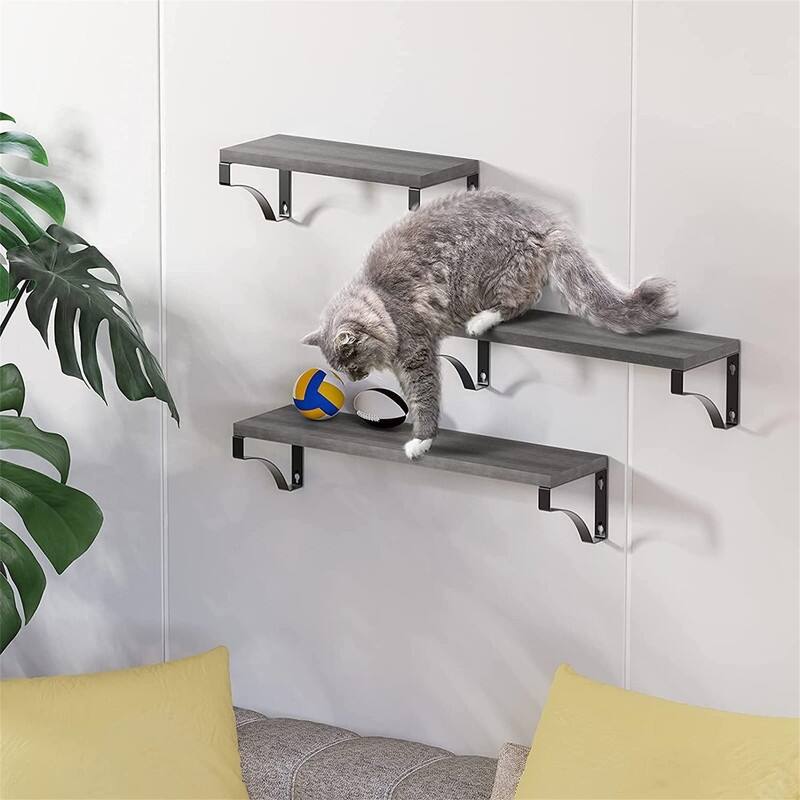 Wall Shelves Set of 3 - 16.4"D x 5.9"W x 0.7"H