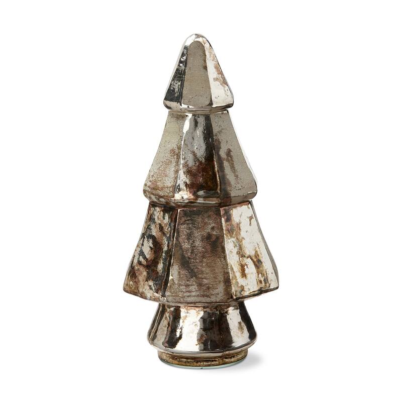 Lustre Blown Glass Christmas Tree Decoration for Tabletop or Mantel Large 9.25 inch