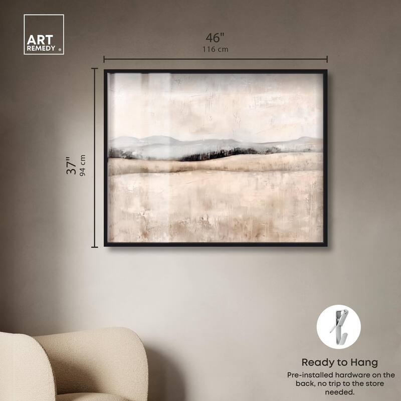 Distant Hills I Shadowbox by Art Remedy