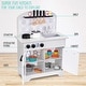 preview thumbnail 9 of 8, Lil' Jumbl Small Wooden Kids Kitchen Playset, White Pretend Kids Play Kitchen Toy