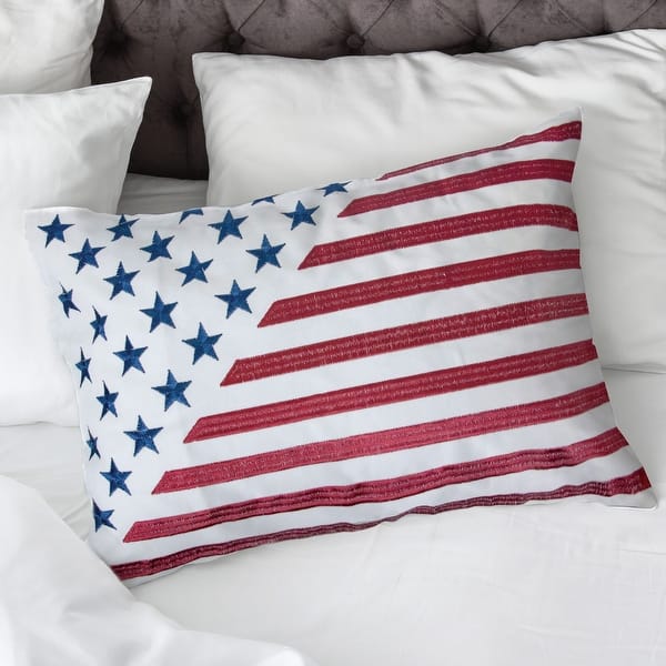 slide 2 of 3, Tamarron Contemporary Stylized Flag Accent Pillows (Set of 2) by Porch & Den