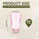 preview thumbnail 19 of 21, Clear Reusable Drinking Glasses Diagonal Texture Plastic Cup Pink - 13oz