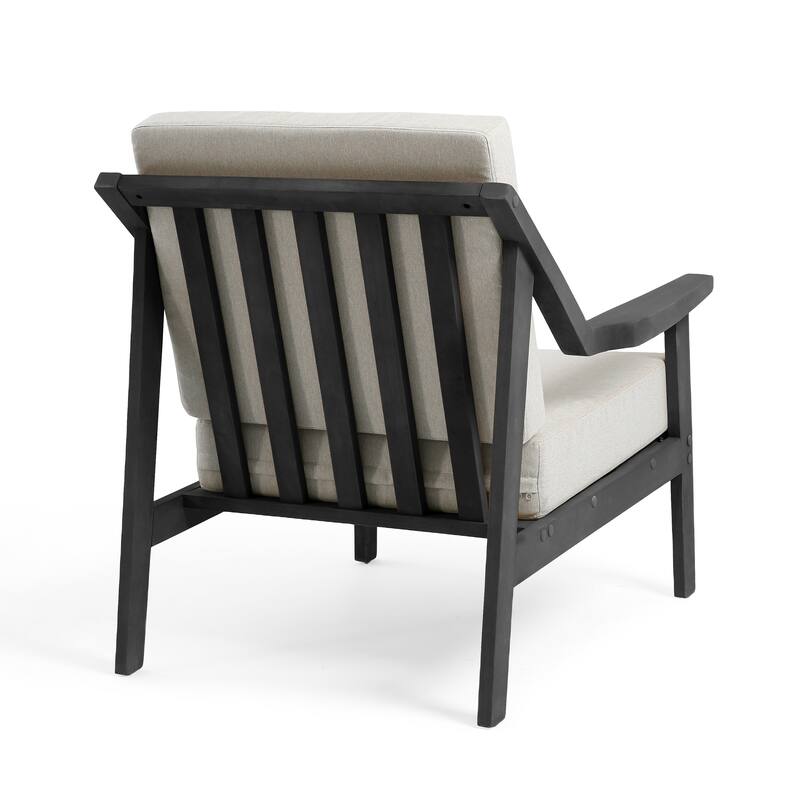 Outdoor Patio Club Chair Arm Lounge Cushion Chair (Set of 2)