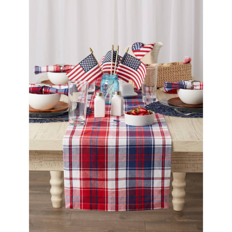 DII Americana Plaid Table Runner