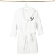 preview thumbnail 13 of 103, Sweet Kids 100% Polyester SUPER PLUSH Double Brushed Hooded Bathrobe with Black Script Monogram