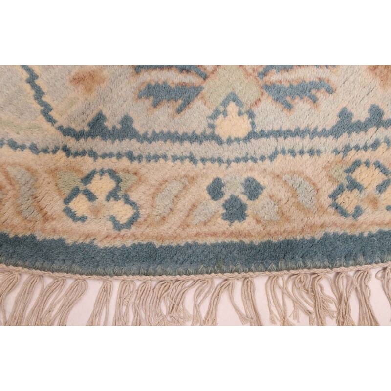 ECARPETGALLERY Hand-knotted Royal Oushak Turquoise Wool Rug - 7'11 x 7'9