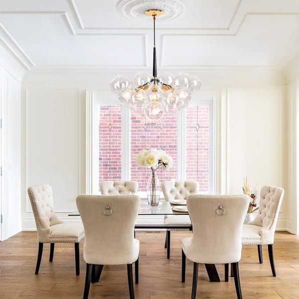 Contemporary Clear Glass Globe Bubble...