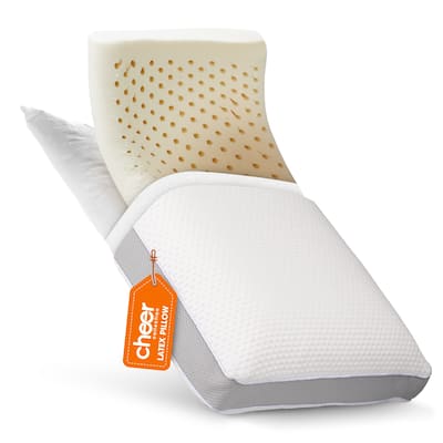 Cheer Collection Dual-Sided Latex Foam Sleeping Bed Pillow