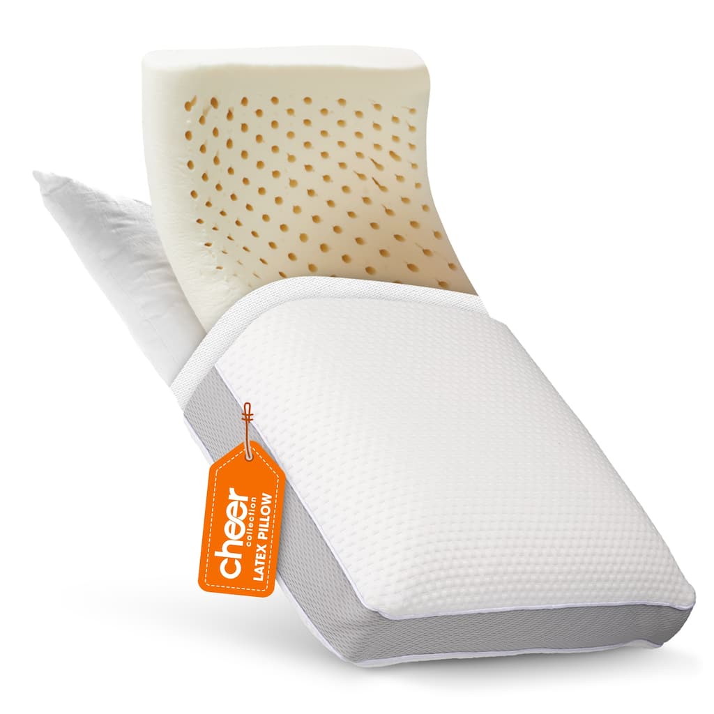 Cheer Collection Dual-Sided Latex Foam Sleeping Bed Pillow