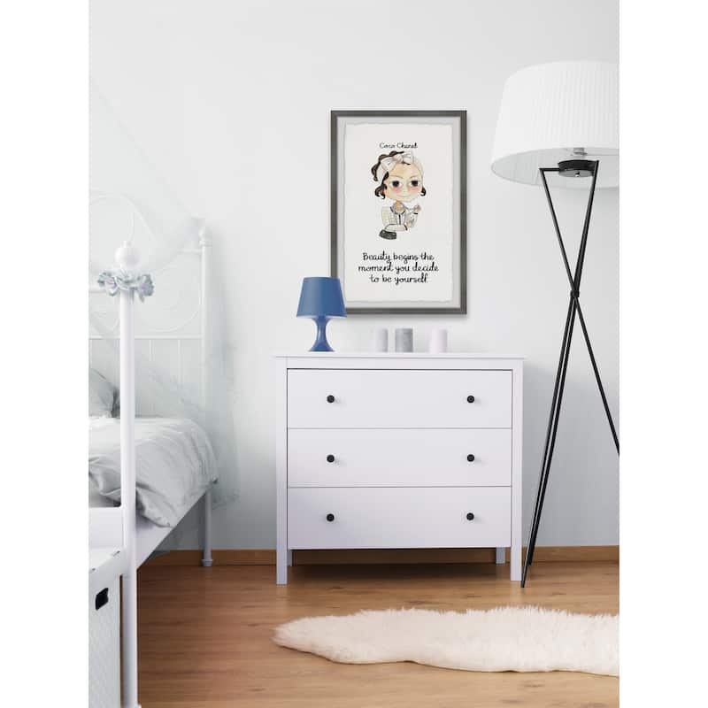 'Beauty Begins' Framed Painting Print