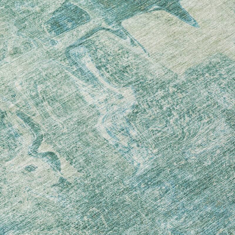 Machine Washable Indoor/ Outdoor Abstract Modern Chantille Rug