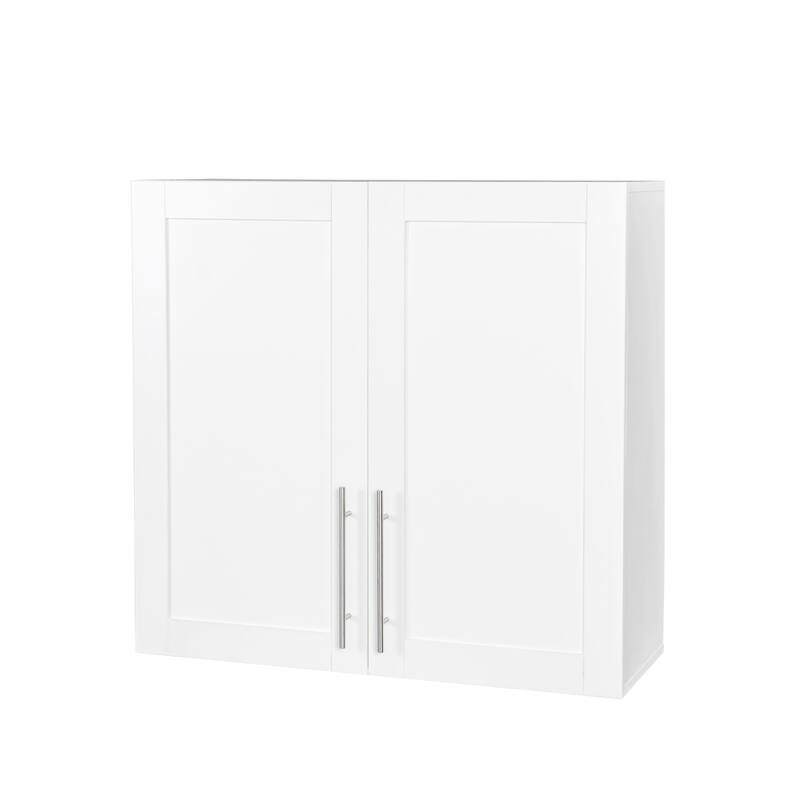 Modern Bathroom Wall Mounted Cabinet with Doors & Storage Space