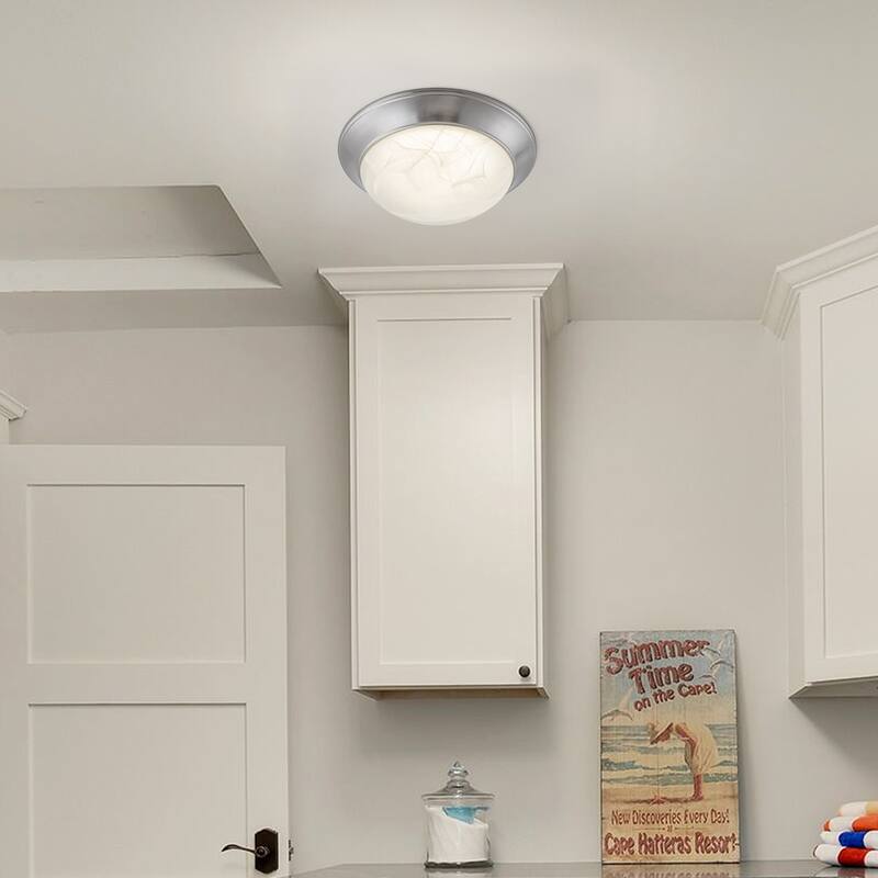 Modern Satin Nickel 3CCT Dimmable Integrated LED Flush Mount Ceiling Light