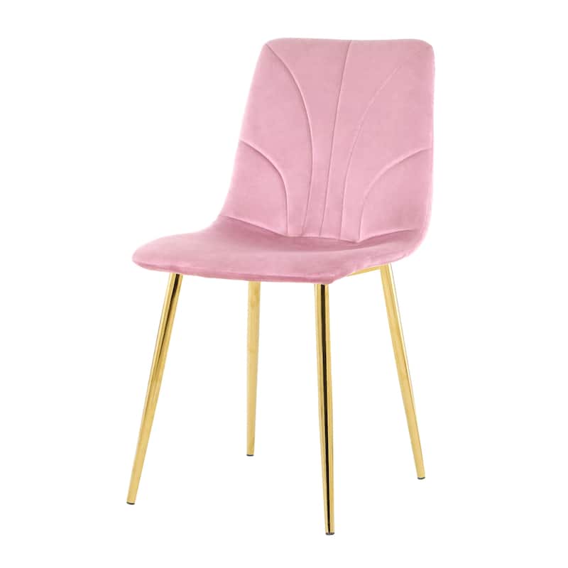 Modern Simple Light Luxury Dining Chair Set of 4 - Pink
