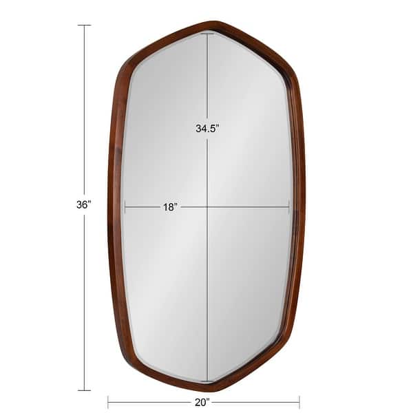 dimension image slide 1 of 4, Kate and Laurel McLean Oval Wood Framed Mirror