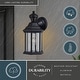 preview thumbnail 5 of 12, Auburn Aluminum 6.25-in. W 1 Light Motion Sensor Dusk to Dawn Outdoor Wall Lantern Clear Glass