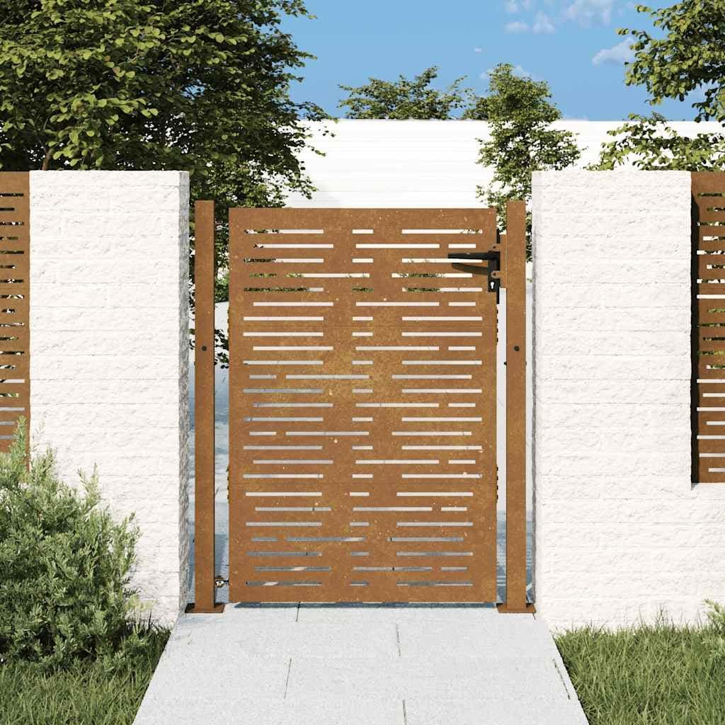 vidaXL Garden Gate Corten Steel Square Design