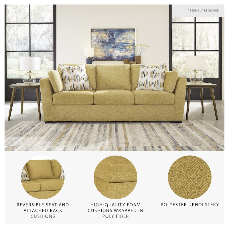 Signature Design by Ashley Keerwick Yellow Sofa - 94" W x 41" D x 39" H