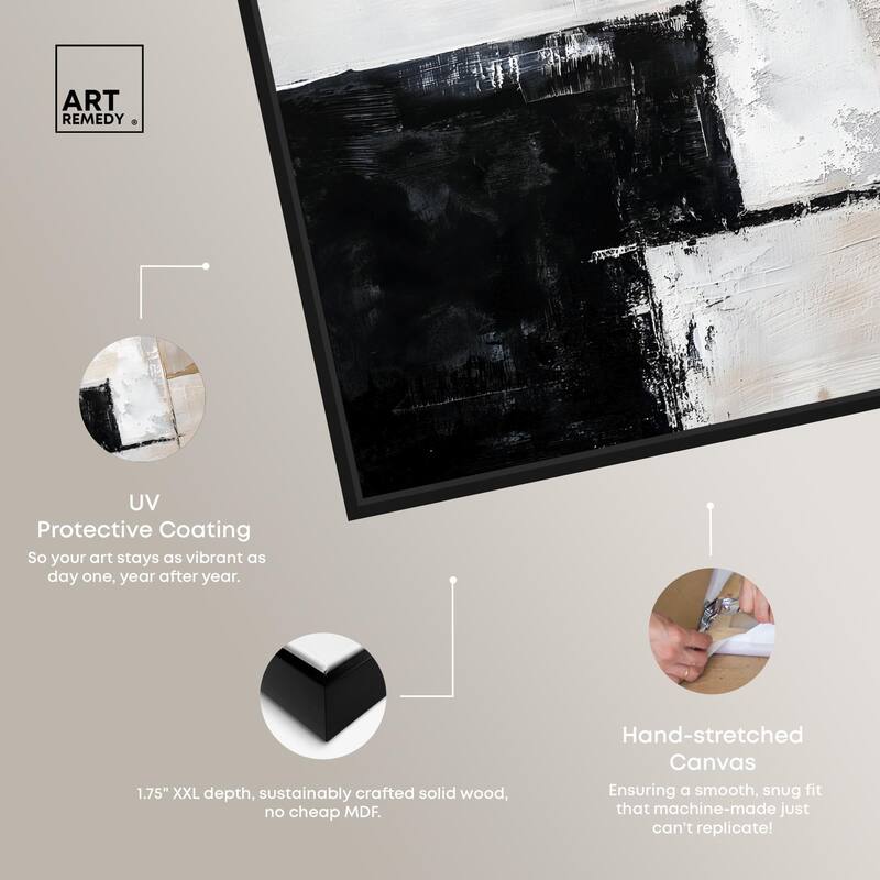 Black Dust and White Ash II Canvas by Art Remedy
