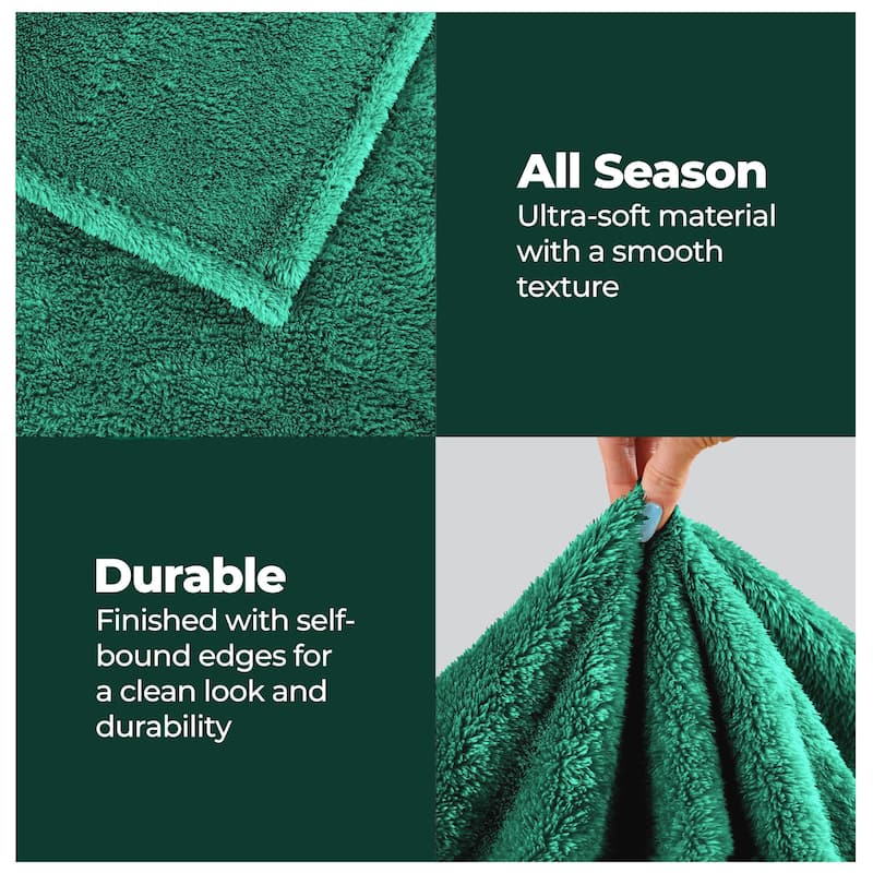 Superior Solid Fluffy Fleece Blanket, Plush and All Season
