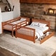 preview thumbnail 1 of 17, Twin Over Full Bunk Bed With Ladders and Two Storage Drawers for Bedroom Walnut