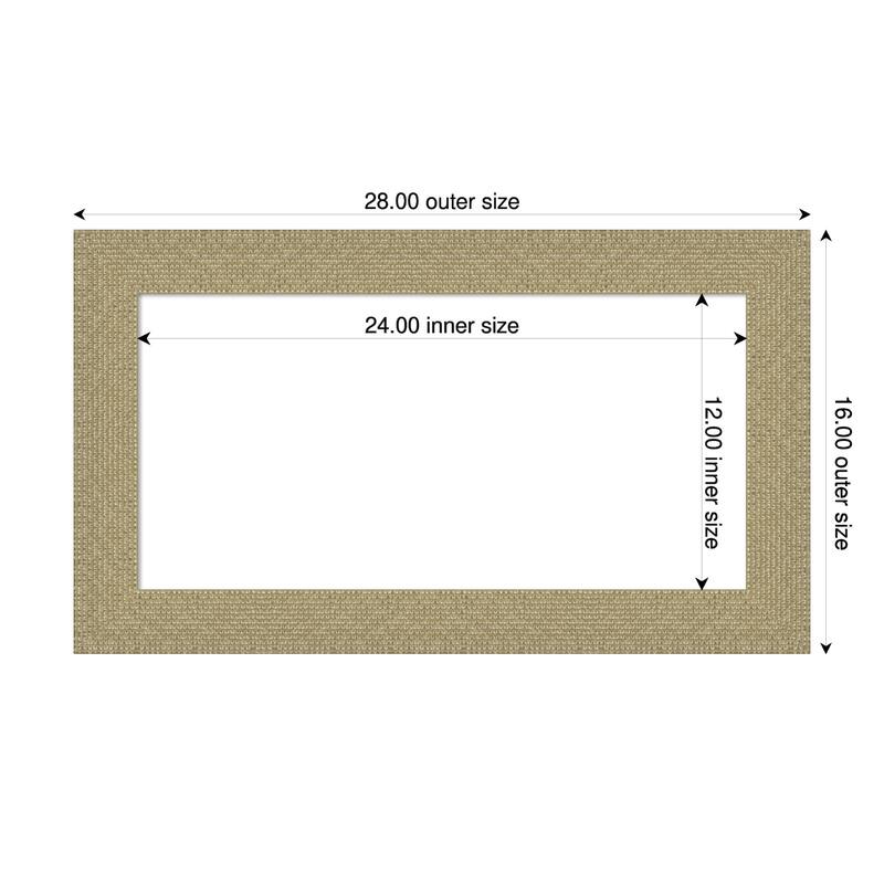 Amanti Art Mosaic Gold Framed Dry Erase Magnetic Board - 28 x 16 in - Mosaic Gold