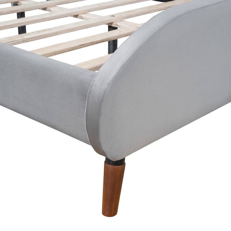 Platform Bed with Sheep-Shaped Headboard