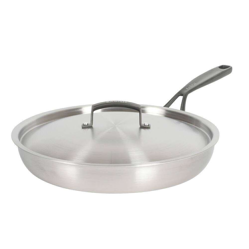 Babish Stainless Steel Triply Professional Grade Fry Pan