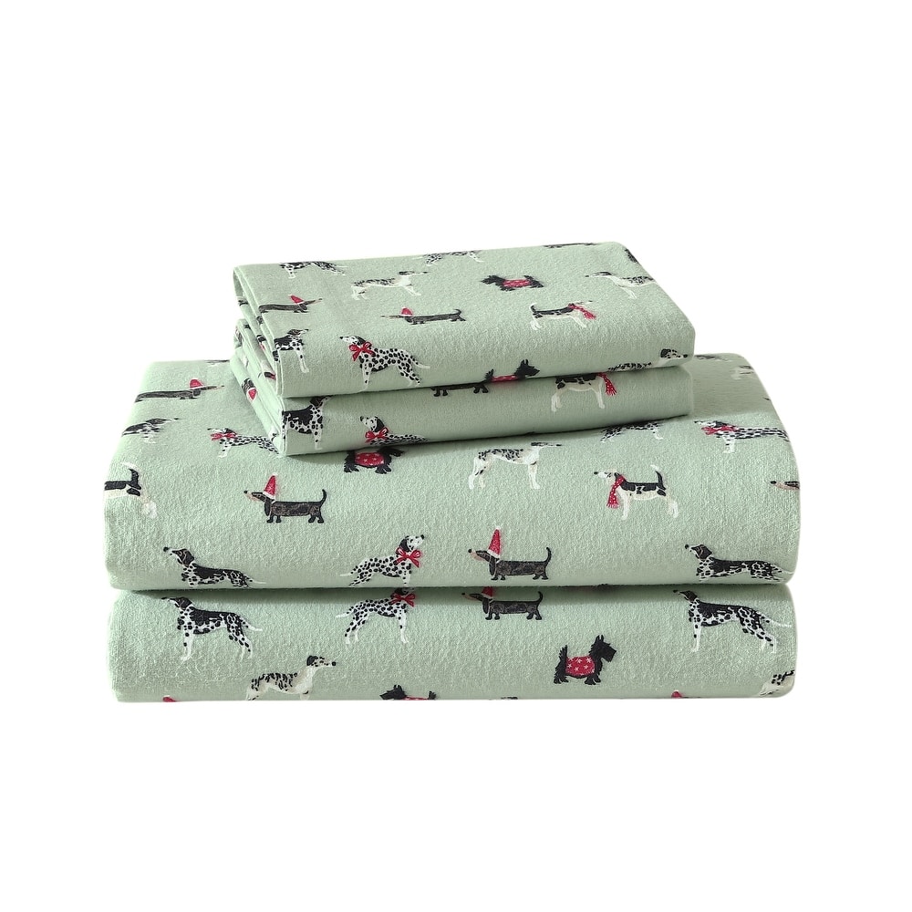 Laura Ashley Printed Cotton Flannel Sheet Set