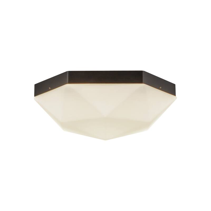 Alora Lighting FM424512 Krysta 2 Light 11" Wide Flush Mount Bowl - Matte Black / Opal Glass