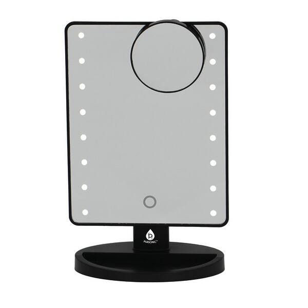 Pursonic Pursonic LED Dimmable Touch Vanity Makeup Mirror with Detachable 5X Mirror in Black Pursonic Pursonic LED Dimmable Touch Vanity Makeup Mirror with Detachable 5X Mirror in Black