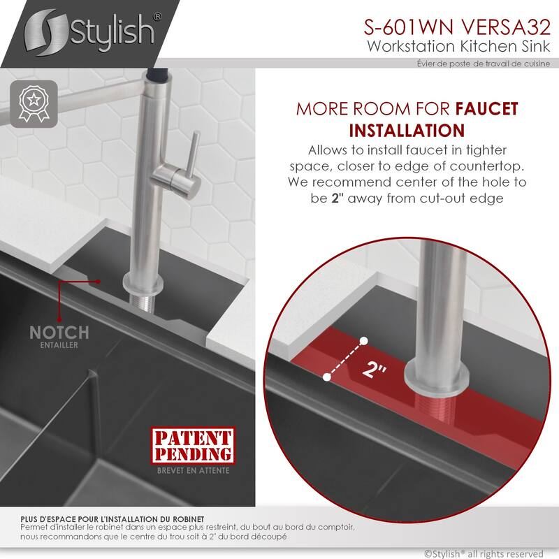 Undermount 32" Graphite Black Double-Bowl Kitchen Sink Handmade - 32" x 19" x 10"