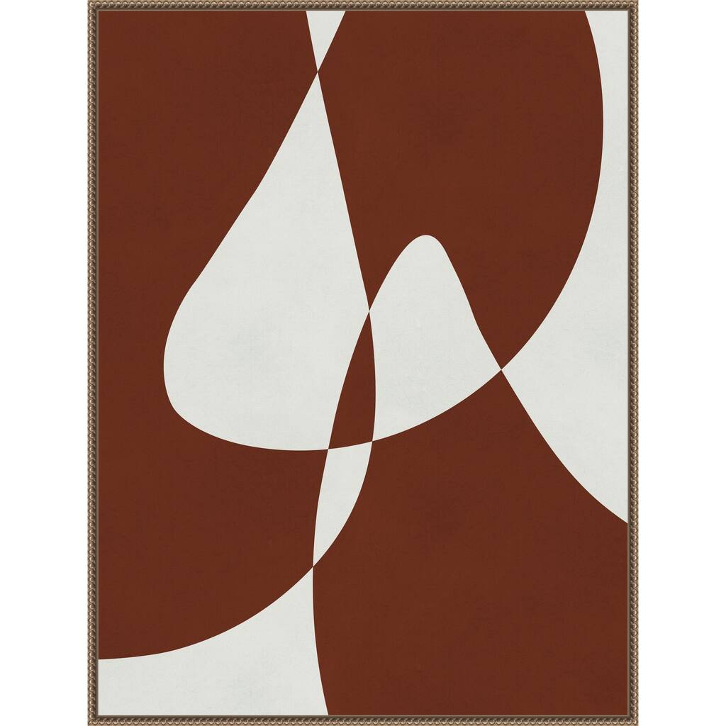 Brown Expressionism 1 by Vitor Costa Framed Canvas Wall Art Print