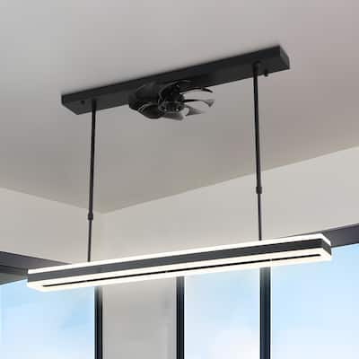 Bella Depot Modern Black Ceiling Fan with Dimmable Light, 6-Speed Reversible Fan with Remote and APP Control - N/A