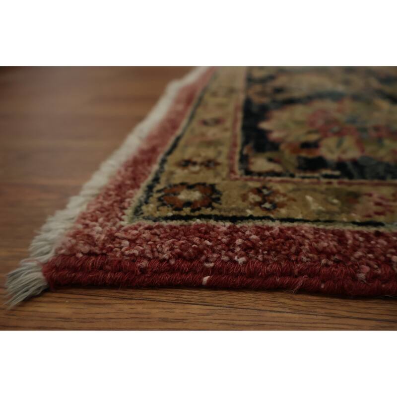 Hand Knotted Oriental 100% Wool Carpet Traditional Geometric Red Peshawar Area Rug - 9' 0'' X 6' 0''