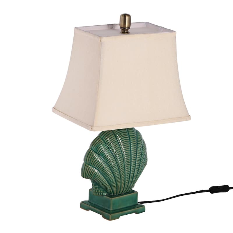 Javlergo Modern Ceramic Lamps Single Table Lamp for Living Room Bedroom Farmhouse Nightstand Bedside Lamps