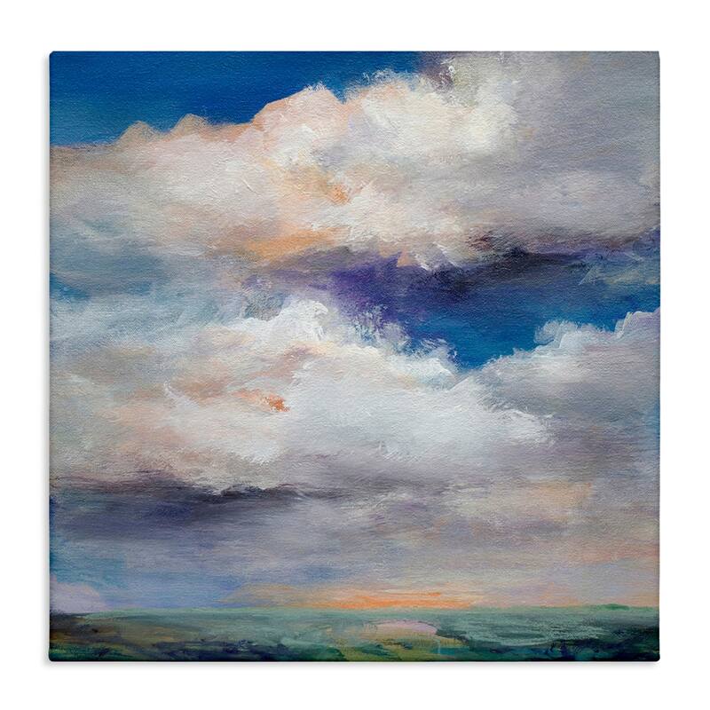 Stupell Restless White Clouds Canvas Wall Art Design By Karen Hale - 17 x 17