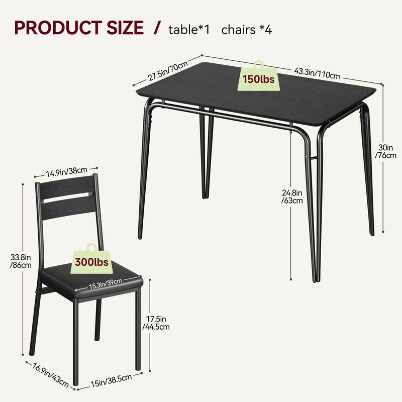 Kitchen Table and Chairs for 4